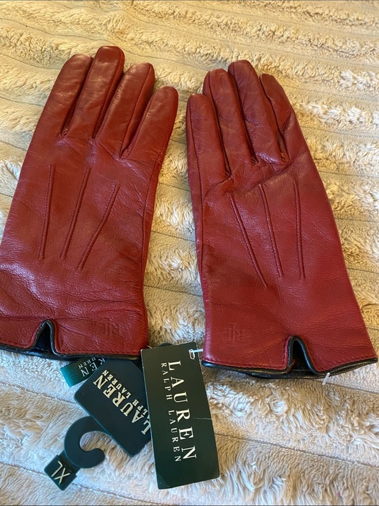 Lauren Ralph Lauren Other - Lauren Ralph Lauren Burgundy Leather Gloves